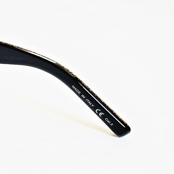 NWT Stunning Saint Laurent Gold Glitter 50mm Square Sunglasses - Picture 9 of 12